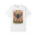 Beetle T-Shirt Boho Chic Esoteric Gift Women Divination Card T-Shirt Bug T-Shirt Bohemian Fan Tarot T-Shirt Mystical Graphic Hand Drawn Crescent