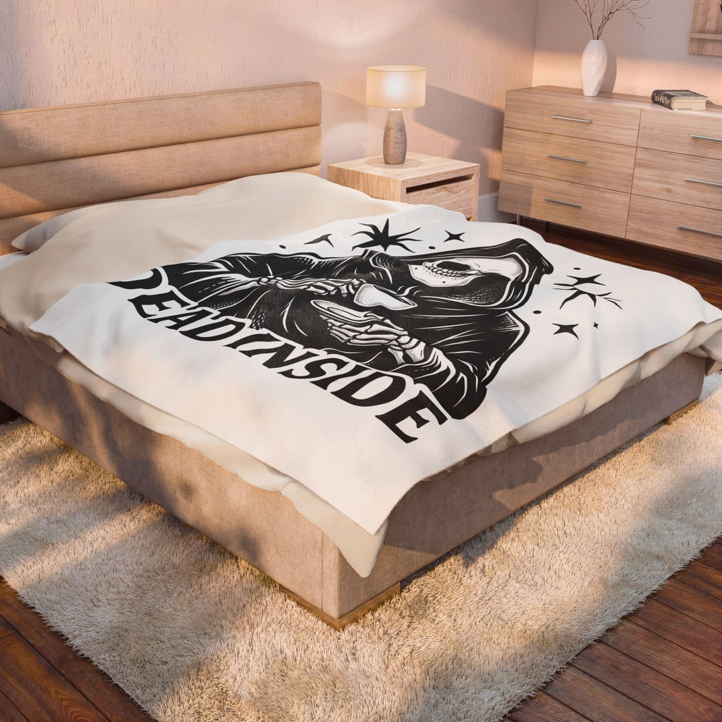 Death Reaper Blanket Halloween Espresso Gift Women Dark Blanket Grim Reaper Blanket Horror Fan Gothic Blanket Coffee Graphic Retro Blanket Blanket