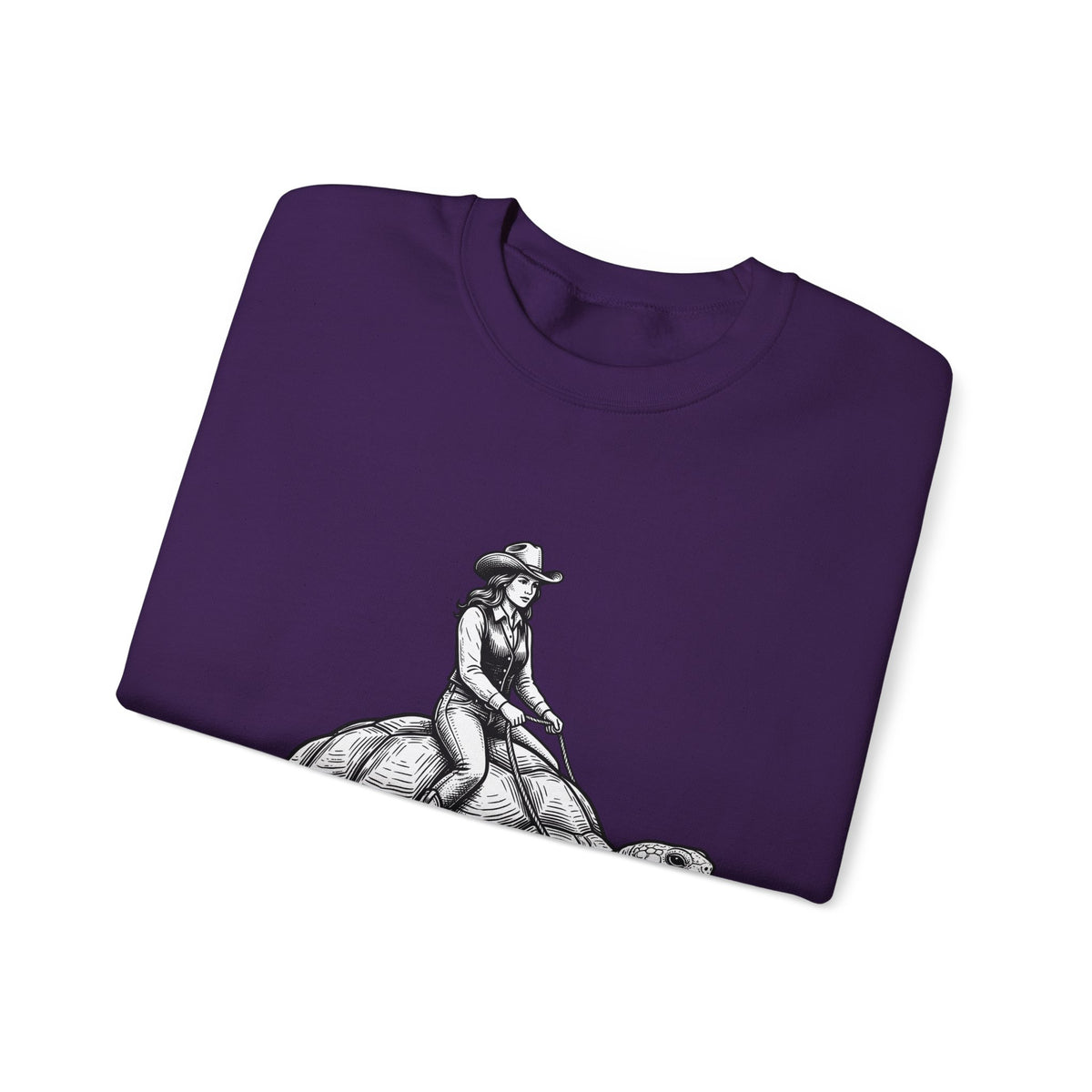 Cowgirl Riding Tortoise Sweatshirt Cowgirl Western Gift Women Vintage Sweatshirt Cowgirl Riding Turtle Sweatshirt Rodeo Fan Retro Sweatshirt Western Design