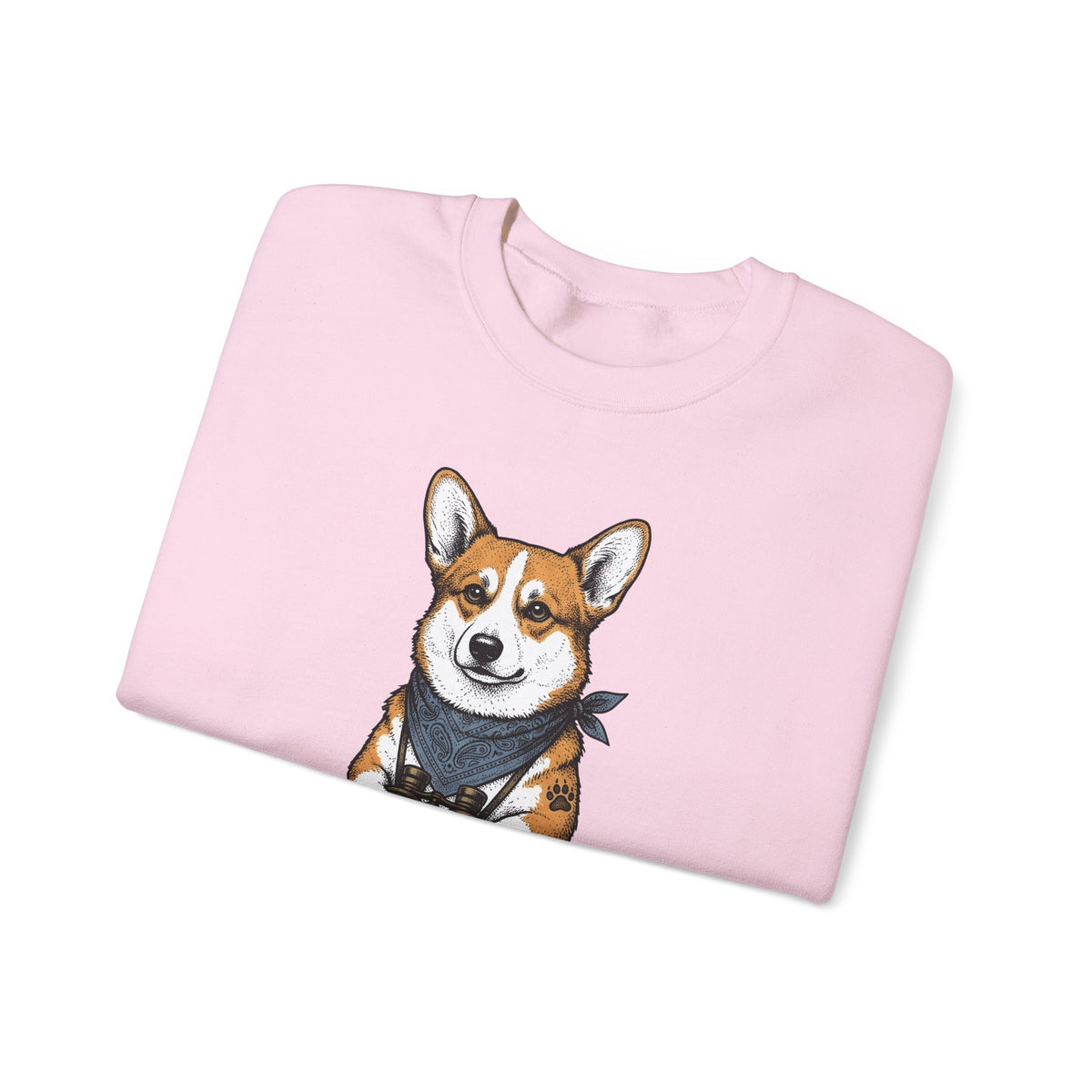 Corgi Puppy Sweatshirt Dog Pets Gift Women Sketch Sweatshirt Puppy Sweatshirt Dog Fan Pup Drawing Pet Graphic Retro Spyglass Sweatshirt
