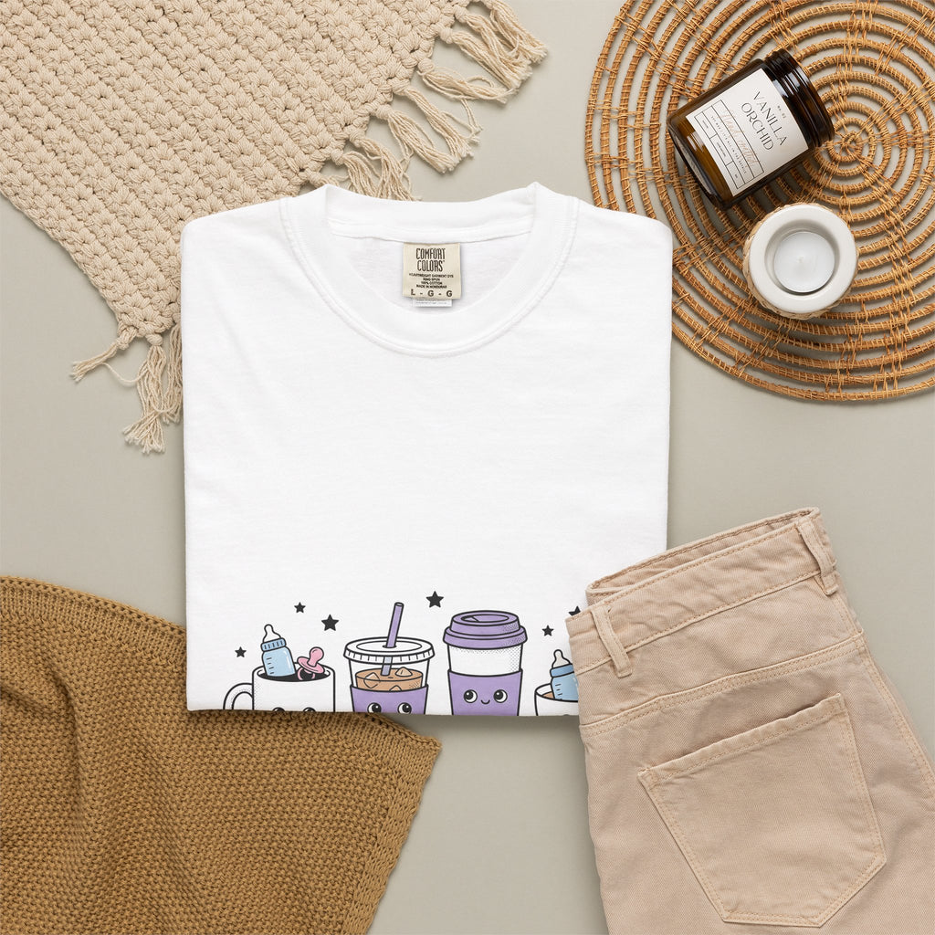 Adorable Coffee T-Shirt T-Shirt Nurse Espresso Gift Women Chibi T-Shirt Coffee Cup T-Shirt Healthcare Enthusiast Cartoon T-Shirt Coffee Graphic Sketch