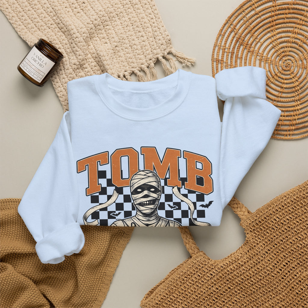 Wrapped Mummy Sweatshirt Halloween Fright Gift Women Old School Sweatshirt Mummy Sweatshirt Horror Fan Scary Sweatshirt Scare Graphic