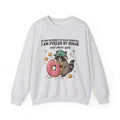 Raccoon Pastry Sweatshirt Desserts Wildlife Gift Women Comic Sweatshirt Pastry Chef Sweatshirt Sweets Fan Cartoon Sweatshirt Animal Graphic Vintage Candy Dots