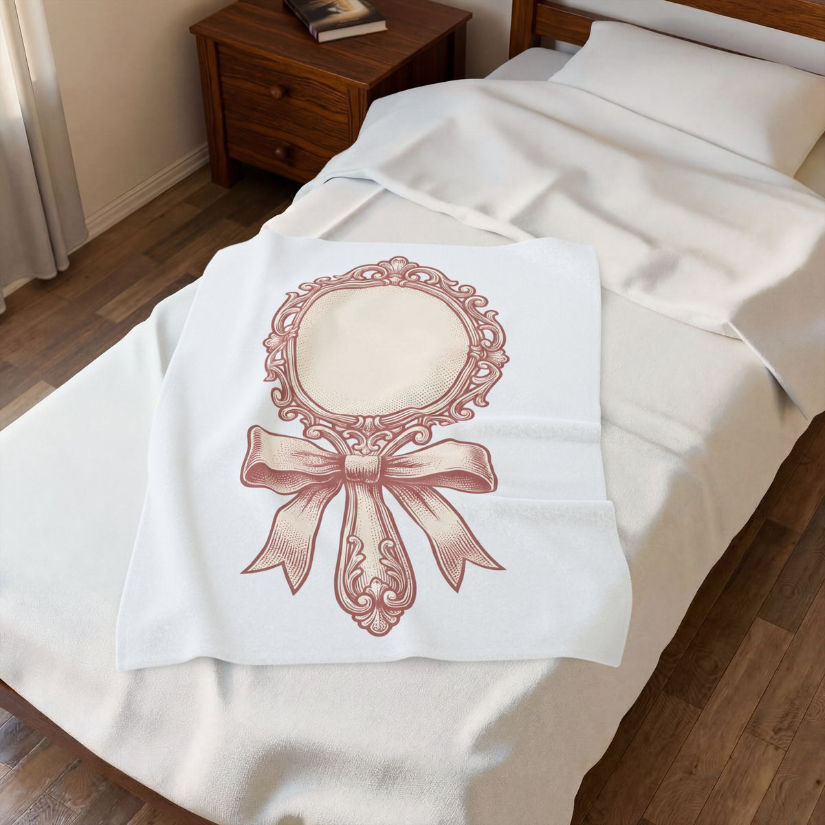 Fancy Mirror Blanket Cute Clothing Gift Women Antique Blanket Glass Blanket Adorable Fan Vintage Blanket Apparel Graphic Doodle Knot Blanket