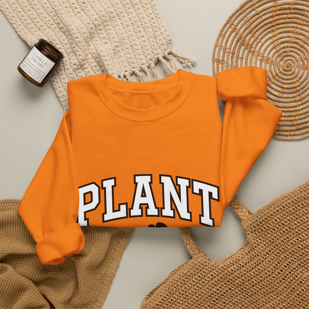 Potted Plant Sweatshirt Plant Botanical Gift Women Bold Sweatshirt Planter Sweatshirt Gardener Enthusiast Graphic Sweatshirt Floral Graphic Retro Checkered
