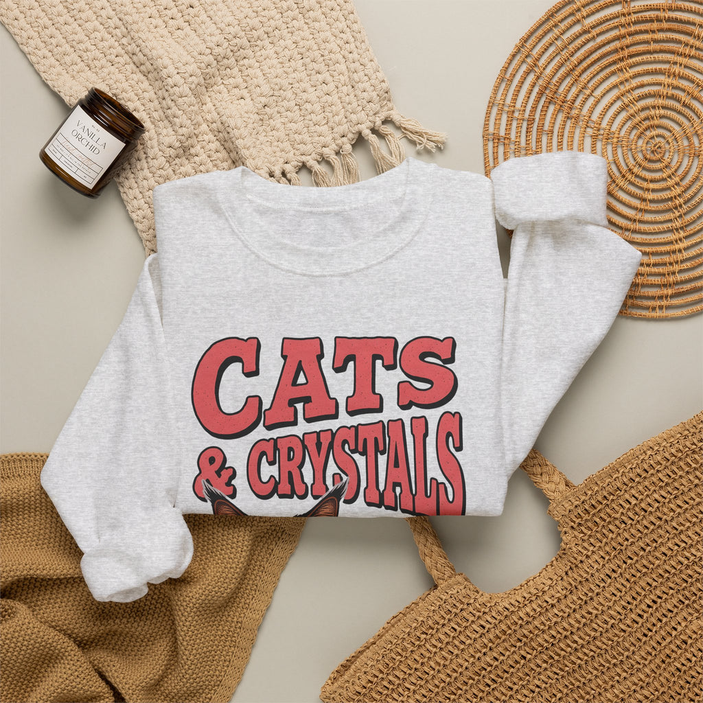 Maine Coon Kitten Sweatshirt Cat Metaphysical Gift Women Graphic Sweatshirt Kitten Sweatshirt Cat Fan Feline Sweatshirt Spiritual Design Mystical Graphic Retro