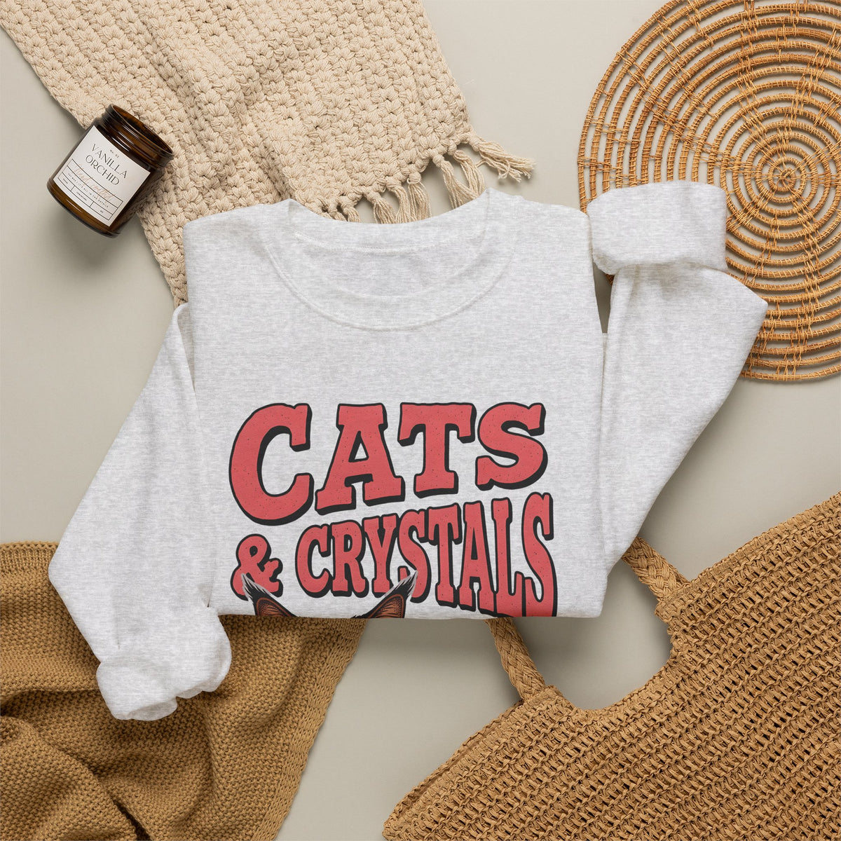 Maine Coon Kitten Sweatshirt Cat Metaphysical Gift Women Graphic Sweatshirt Kitten Sweatshirt Cat Fan Feline Sweatshirt Spiritual Design Mystical Graphic Retro