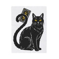 Black Cat Blanket Cat Witchcraft Gift Women Mystical Blanket Cat Blanket Feline Fan Occult Graphic Vintage Tarot Card Blanket