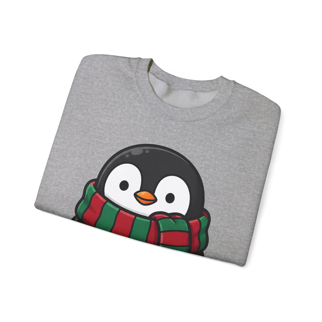 Penguin Clipart Sweatshirt Animals Festive Gift Women Kawaii Sweatshirt Pinguin Sweatshirt Wildlife Fan Cute Sweatshirt Holiday Graphic Comic Neck Wrap Sweatshirt