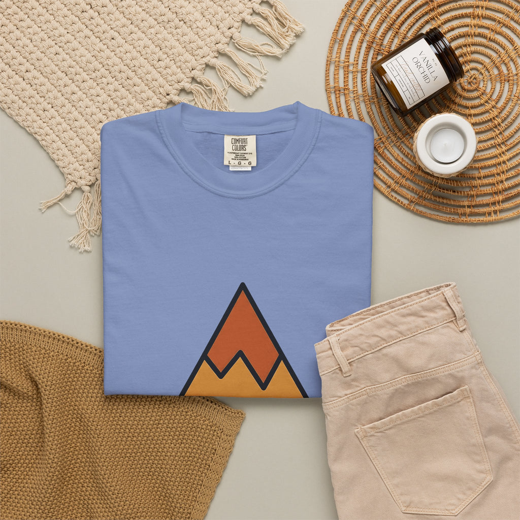 Mountain Nature Outdoors Gift Minimalist Peak Wilderness Enthusiast Simple Adventure T-Shirt