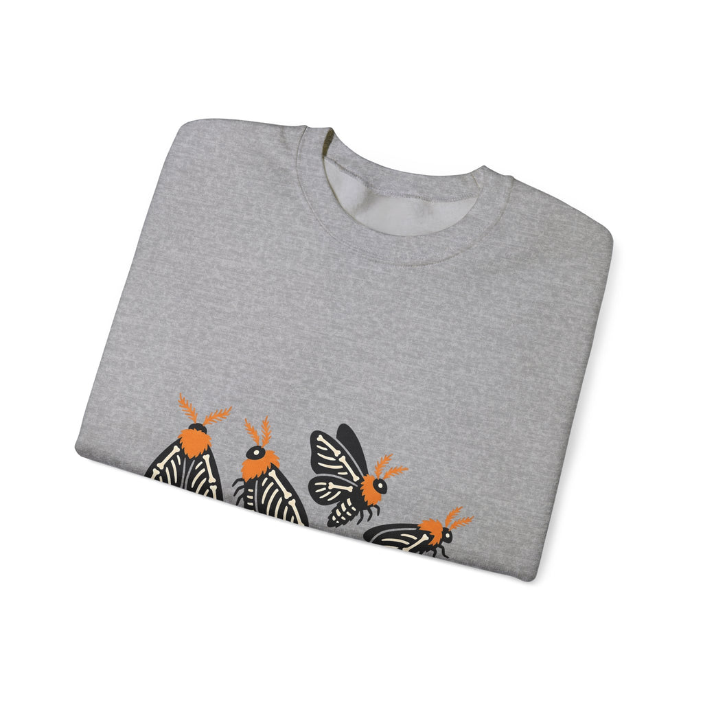 Skeleton Butterfly Sweatshirt Halloween Critter Gift Women Pop Art Sweatshirt Butterfly Sweatshirt Spooky Fan Retro Sweatshirt Creature Graphic Cartoon Amber