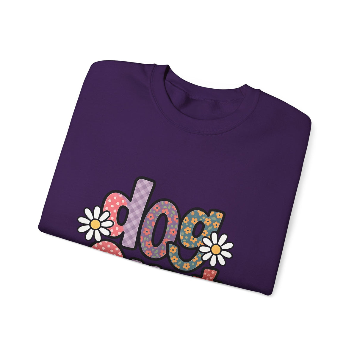 Floral Lettering Print Sweatshirt Dog Niece Gift Women Sketch Sweatshirt Typography Sweatshirt Dog Fan Hand Drawn Sweatshirt Niece Graphic Cartoon Chamomile