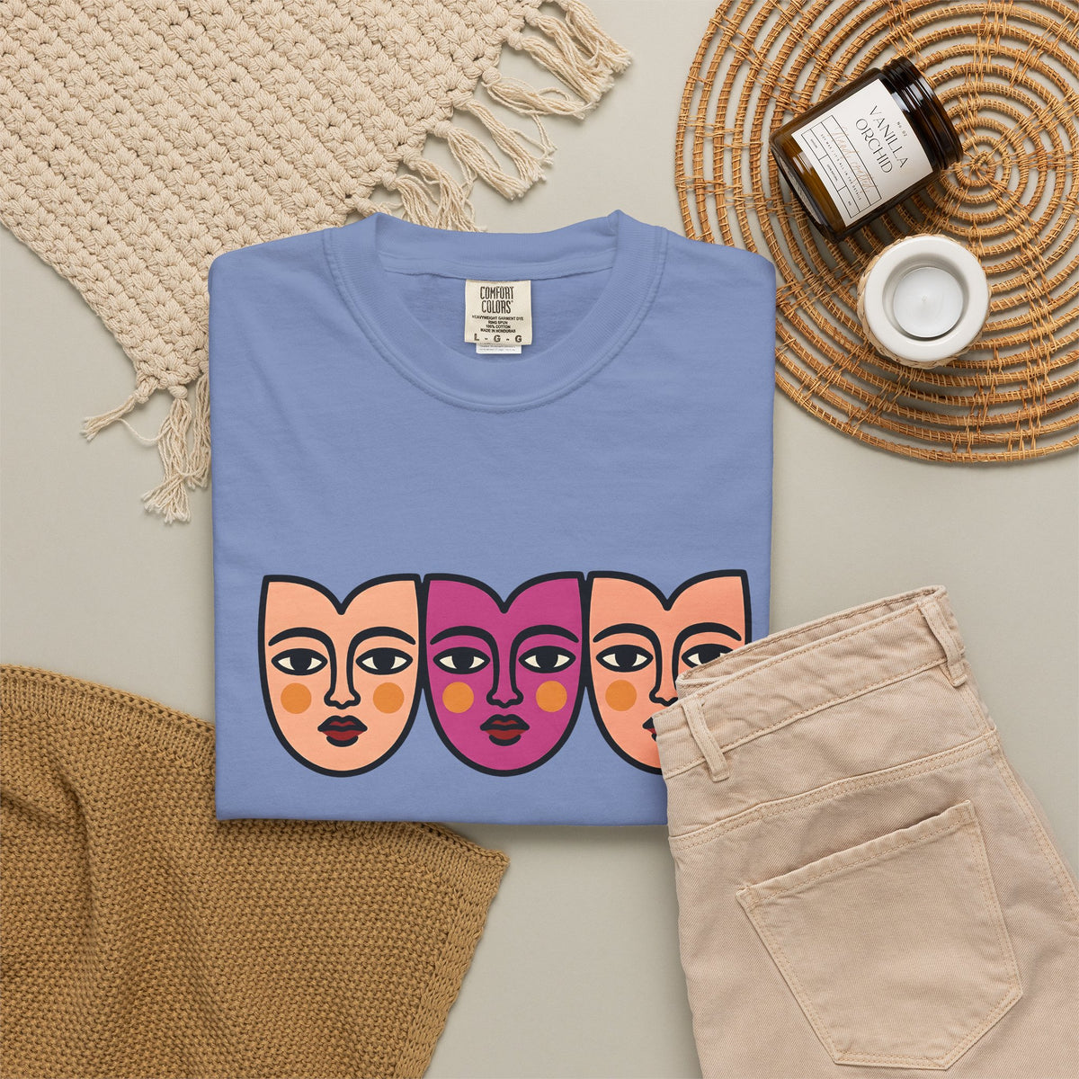 Abstract Faces T-Shirt Abstract Art Gift Women Modern T-Shirt Faces T-Shirt Art Fan Contemporary T-Shirt Artistic Graphic Minimal Bold Outlines