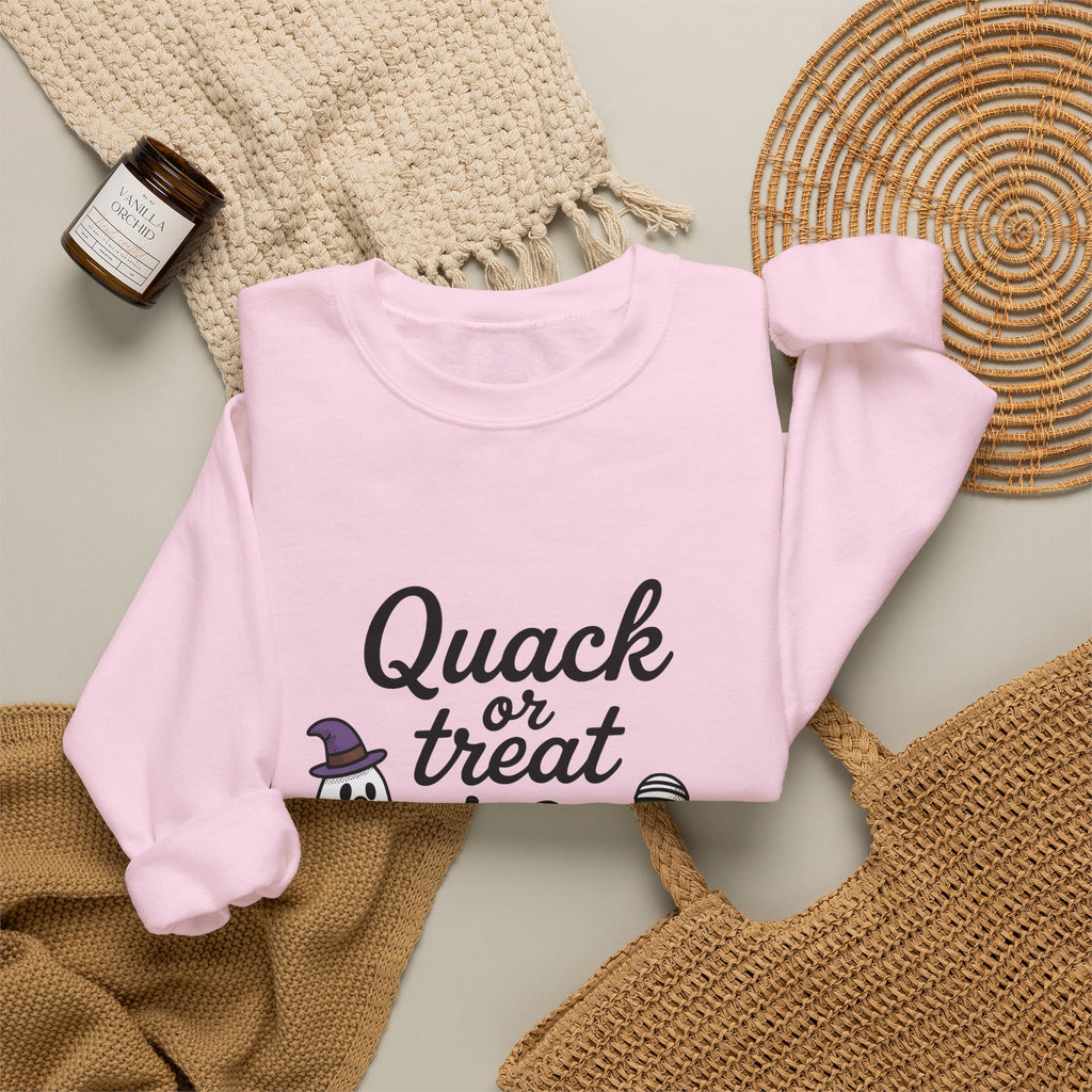 Duck Attire Sweatshirt Halloween Pets Gift Women Animated Sweatshirt Duckling Sweatshirt Spooky Fan Cartoon Sweatshirt Animal Graphic Hand Drawn Jack O Lantern