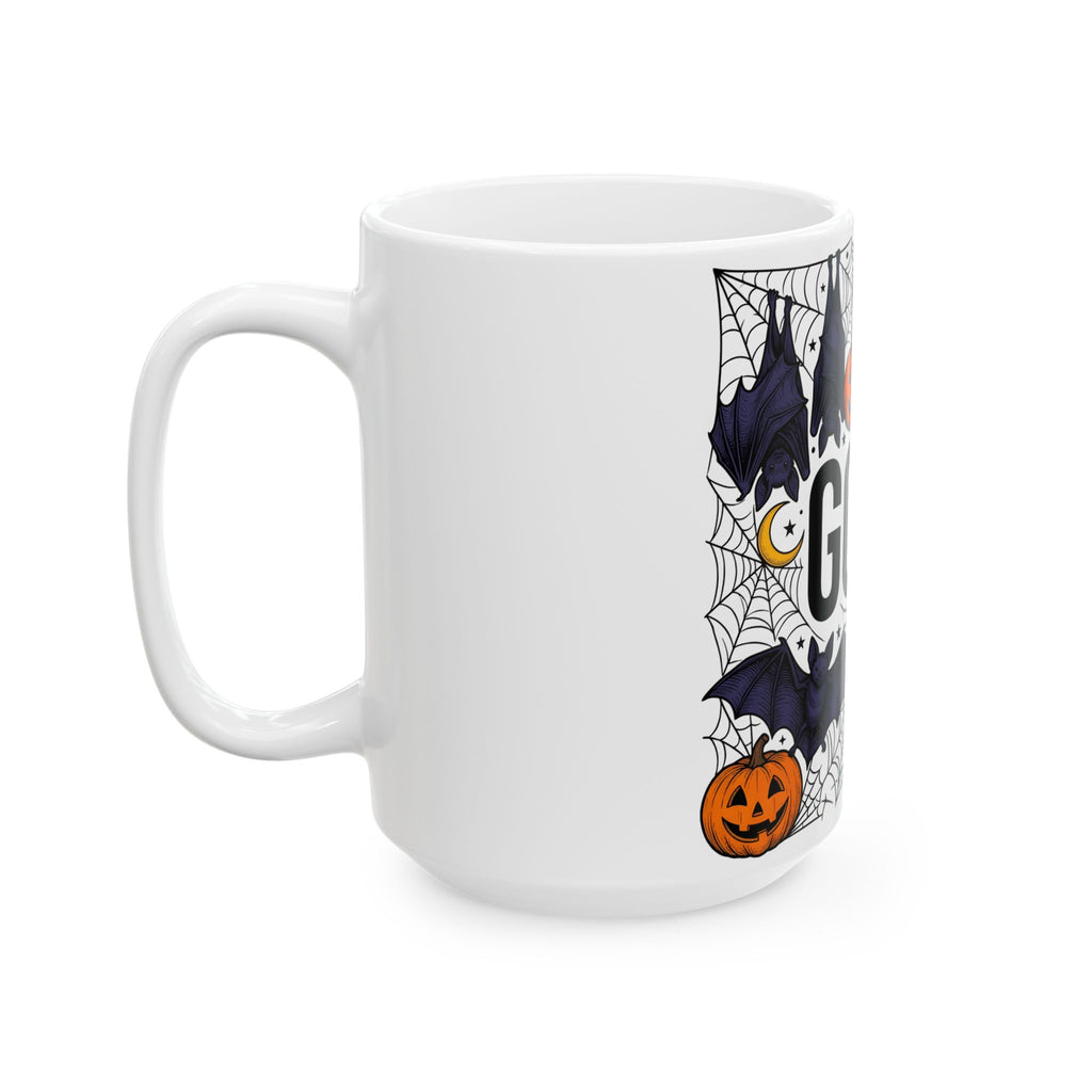Vampire Pumpkin Goth Autumn Gift Horror Bloodsucking Dark Fan Macabre Fall Hand Drawn Webbing Mug