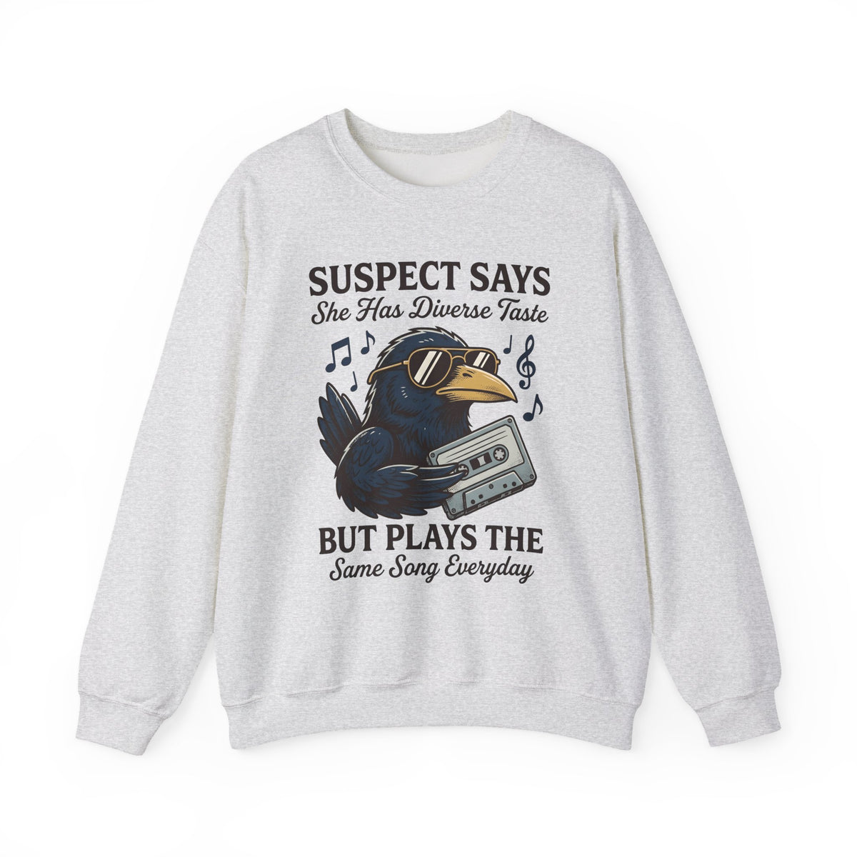 Hip Raven Sweatshirt Funny Song Gift Women Comic Sweatshirt Raven Sweatshirt Humor Fan Cartoon Sweatshirt Melody Graphic Vintage Tape Deck Sweatshirt