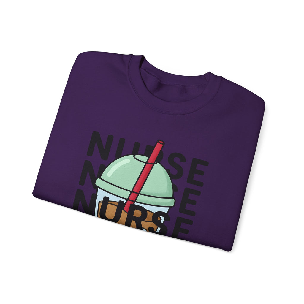 Chilled Coffee Cup Sweatshirt Nurses Beverage Gift Women Anime Sweatshirt Coffee Sweatshirt Sweatshirt Nurse Enthusiast Manga Sweatshirt Drink Graphic Line Art