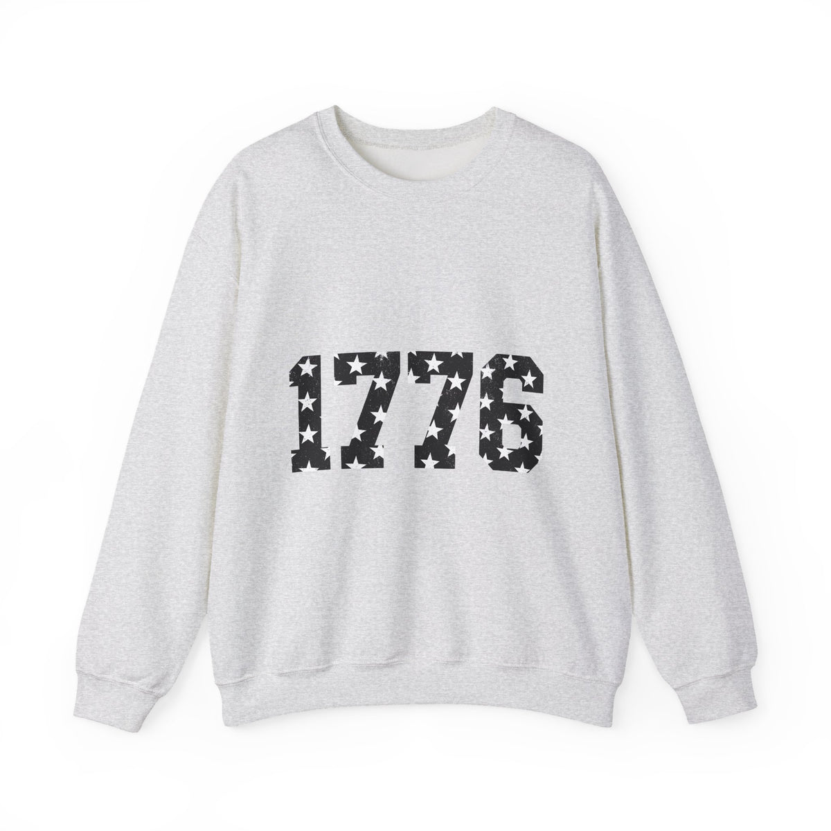 Star Pattern Digits 4Th Of July America Gift Grunge Number 4Th Of July Fan Sweatshirt