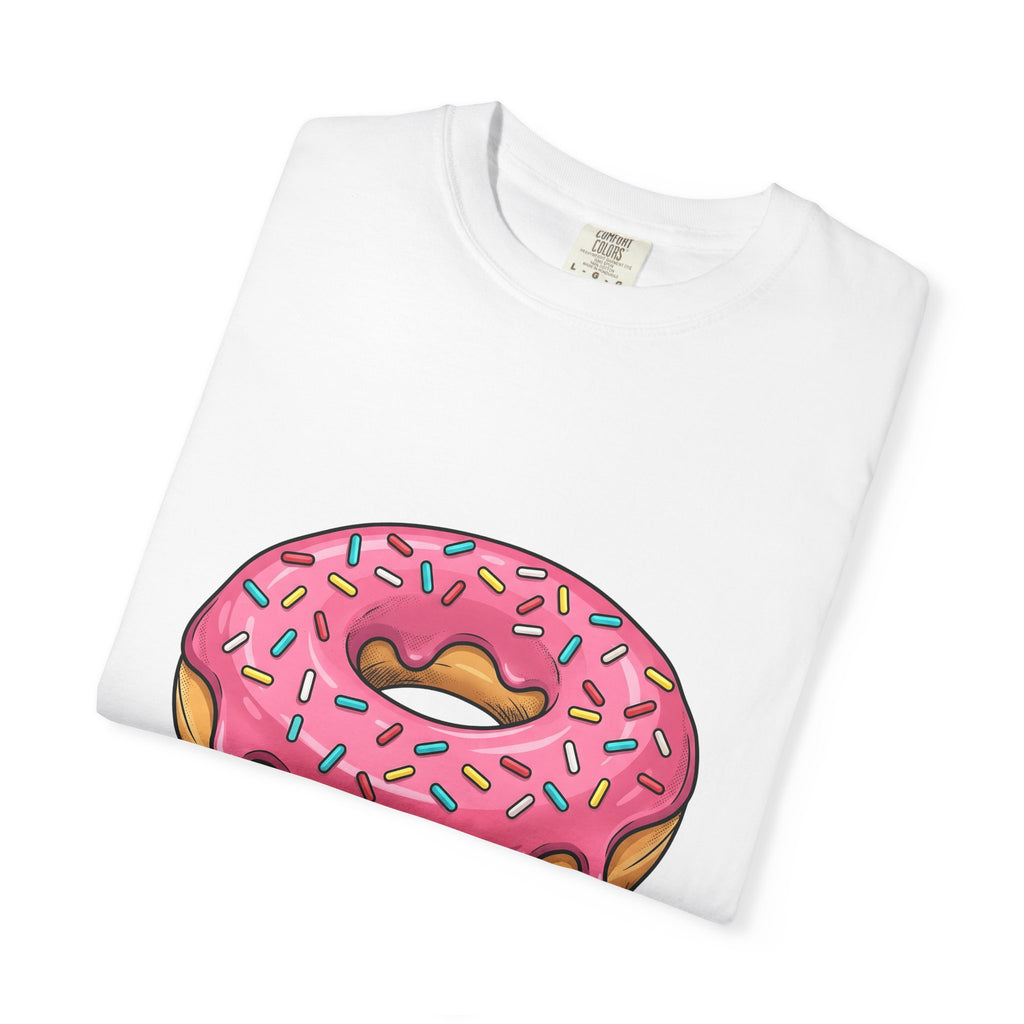 Donut Image T-Shirt Desserts Cuisine Gift Women Comic T-Shirt Doughnut T-Shirt Pastry Fan Cartoon T-Shirt Food Graphic Modern Nonpareils T-Shirt