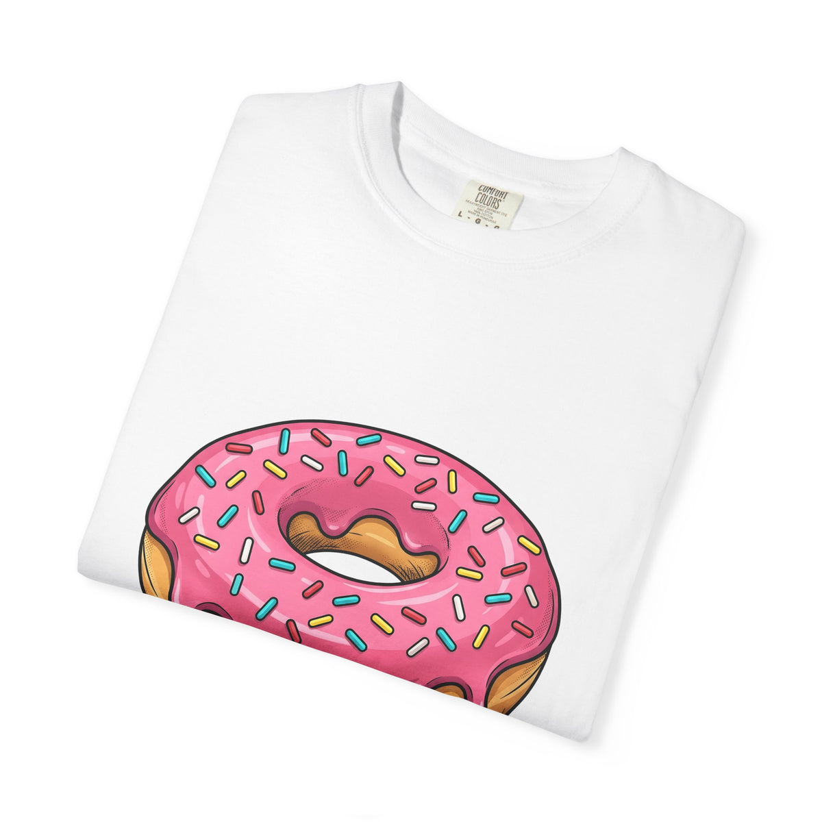 Donut Image T-Shirt Desserts Cuisine Gift Women Comic T-Shirt Doughnut T-Shirt Pastry Fan Cartoon T-Shirt Food Graphic Modern Nonpareils T-Shirt