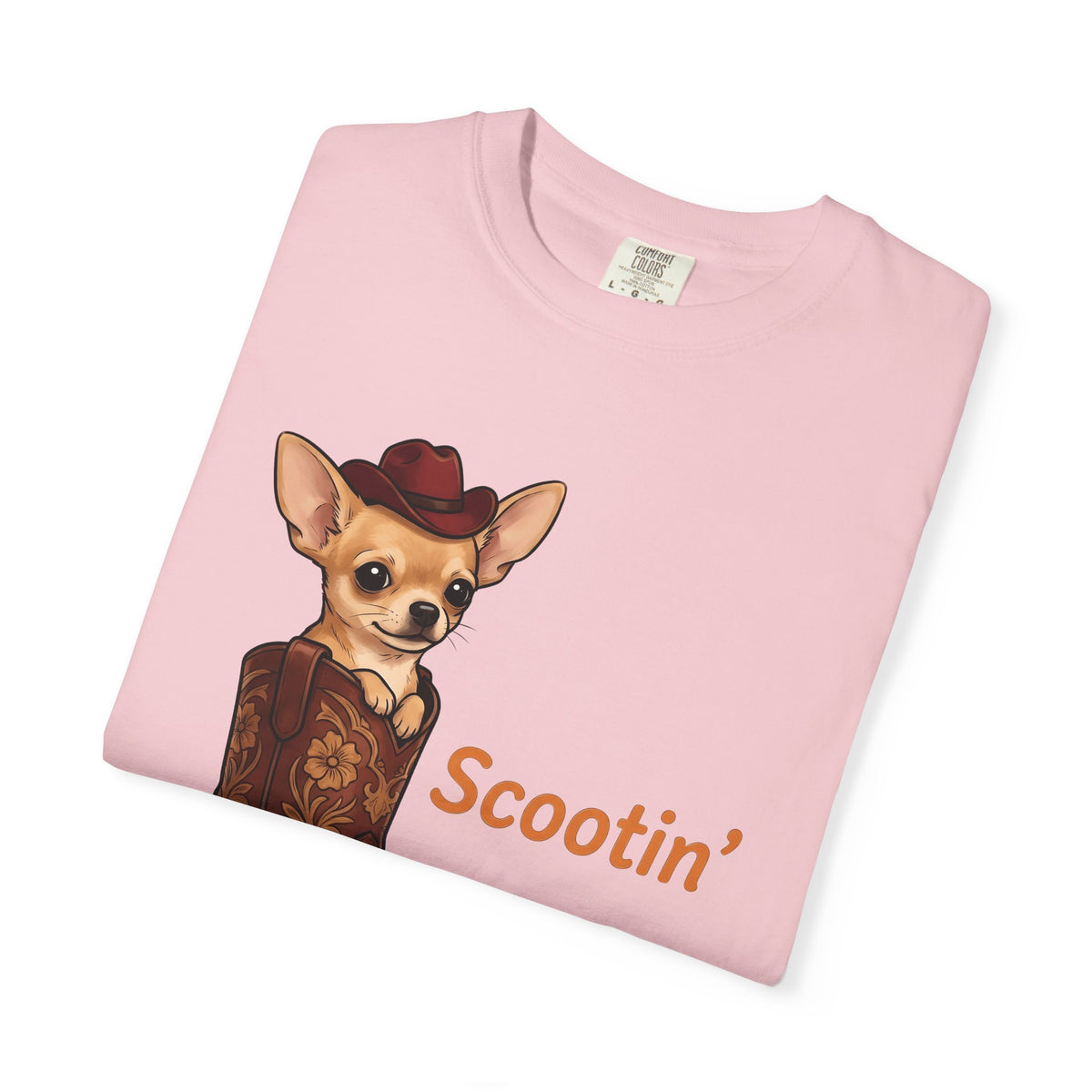 Chihuahua Cowboy T-Shirt Dog Country Gift Women Hand Drawn T-Shirt Puppy T-Shirt Dog Fan Illustrated T-Shirt Country Graphic Rustic Cowboy Boot