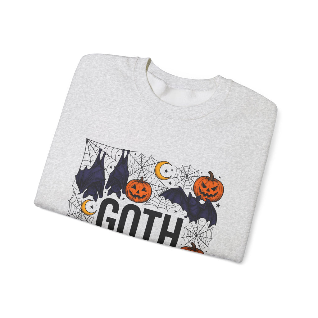 Vampire Pumpkin Goth Autumn Gift Horror Bloodsucking Dark Fan Macabre Fall Hand Drawn Webbing Sweatshirt