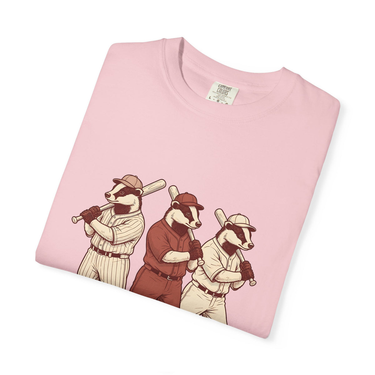 Badger Baseball Team T-Shirt Sports Fauna Gift Women Throwback T-Shirt Baseball T-Shirt Athlete Fan Baseball Retro T-Shirt Wildlife Graphic Line