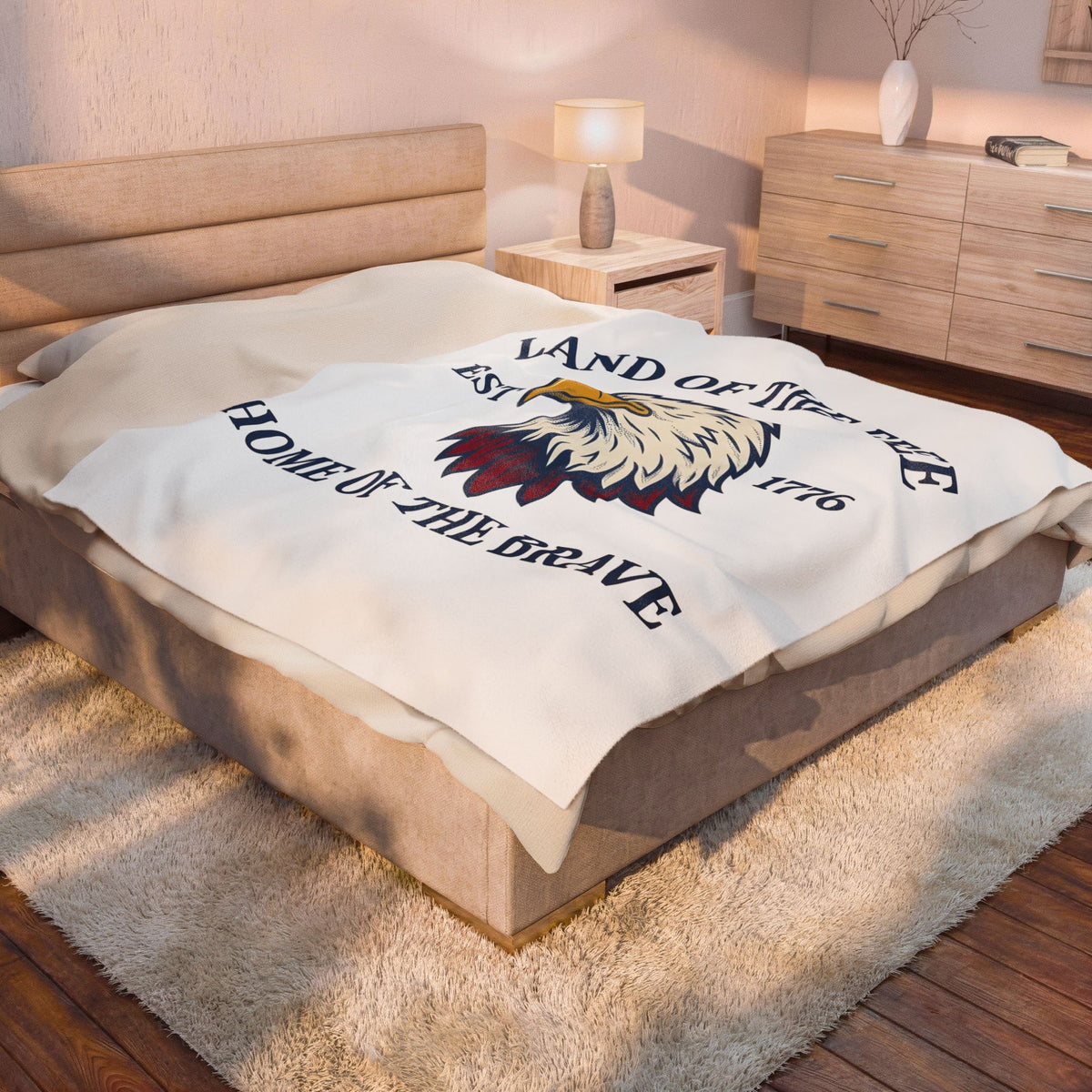Bald Eagle Blanket America Patriotism Gift Women Line Art Blanket Eagle Blanket American Enthusiast Illustration Graphic Cartoon Patriotic Graphic