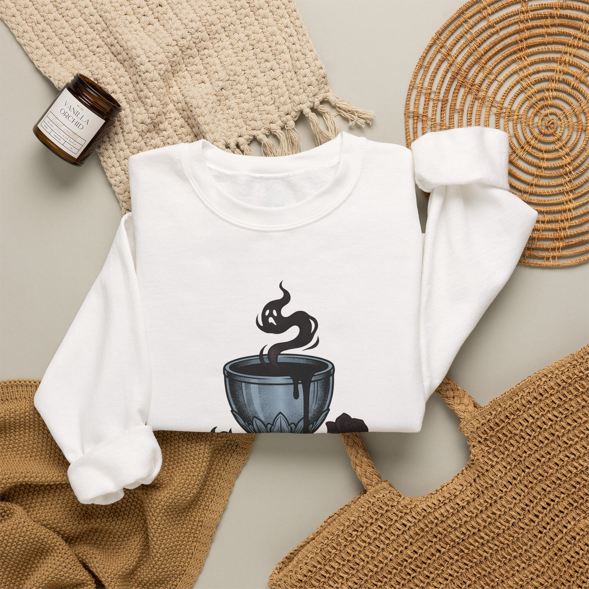Chalice Roses Sweatshirt Nurses Therapy Gift Women Dark Sweatshirt Goblet Sweatshirt Nurse Enthusiast Gothic Sweatshirt Counseling Graphic Antique Spirit