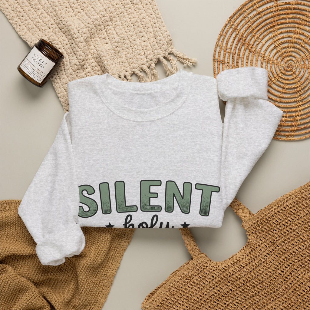 Holiday Text Sweatshirt Christmas Holiday Gift Women Playful Sweatshirt Typographic Sweatshirt Xmas Fan Festive Graphic Holiday Design Christmas