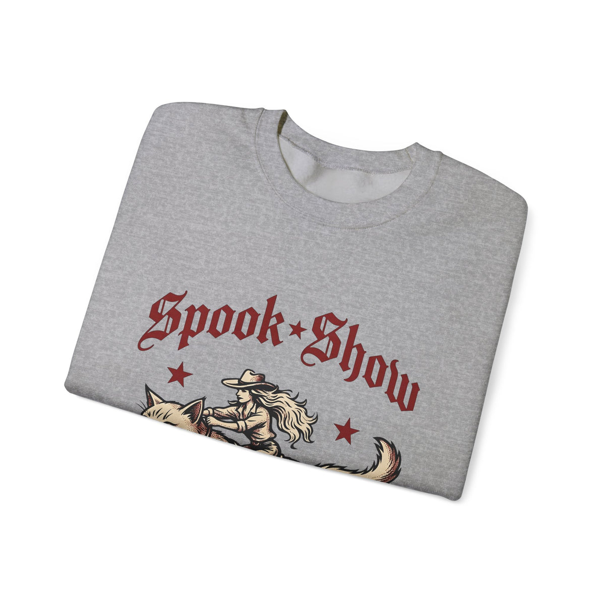Cowgirl Kitten Halloween Rodeo Gift Farmhouse Kitten Horror Fan Rustic Rodeo Nostalgic Twinkles Sweatshirt