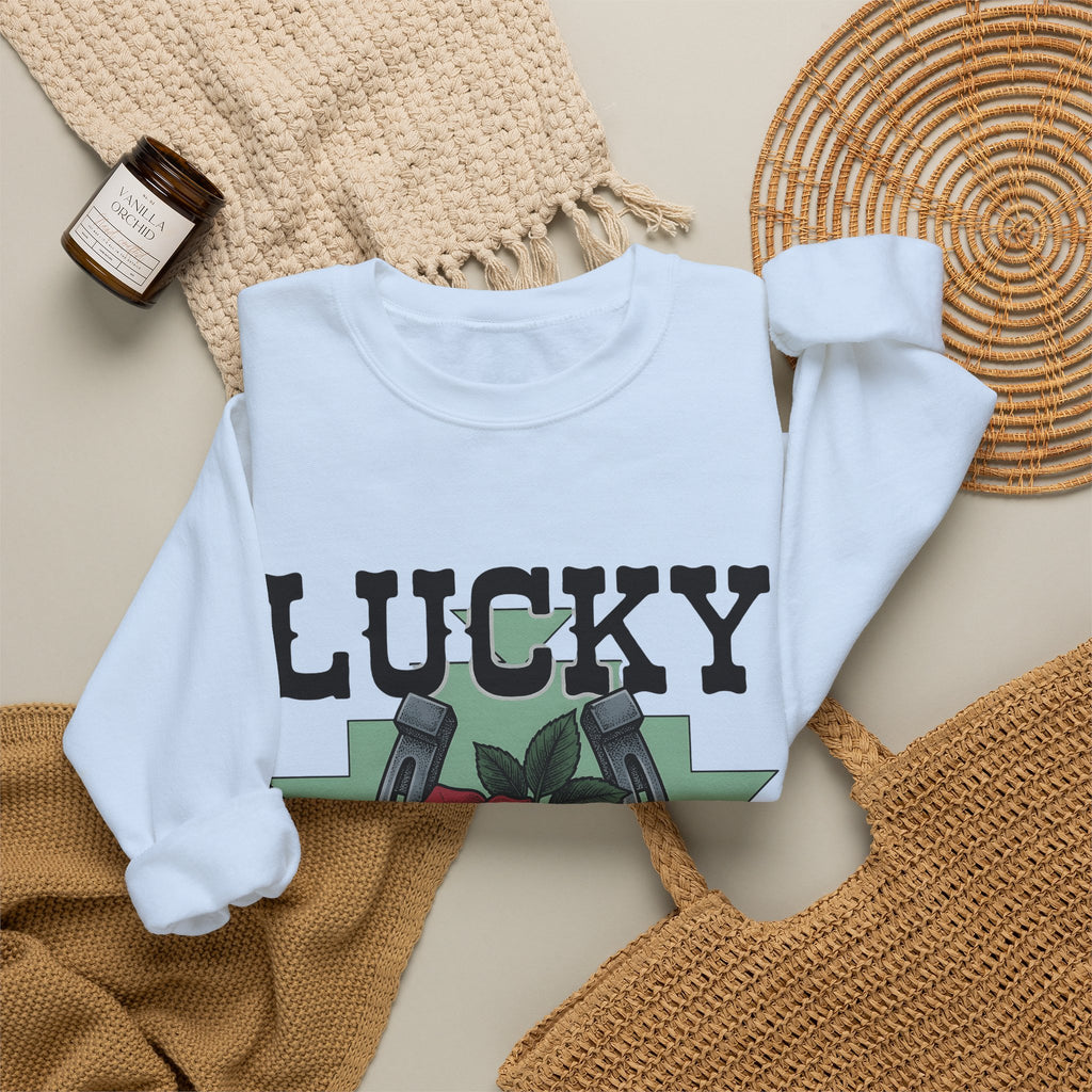 Horseshoe Rose Sweatshirt Cowgirl Ranch Gift Women Line Art Sweatshirt Rosebud Sweatshirt Cowgirl Fan Minimalist Sweatshirt Farmhouse Graphic Classic Shape