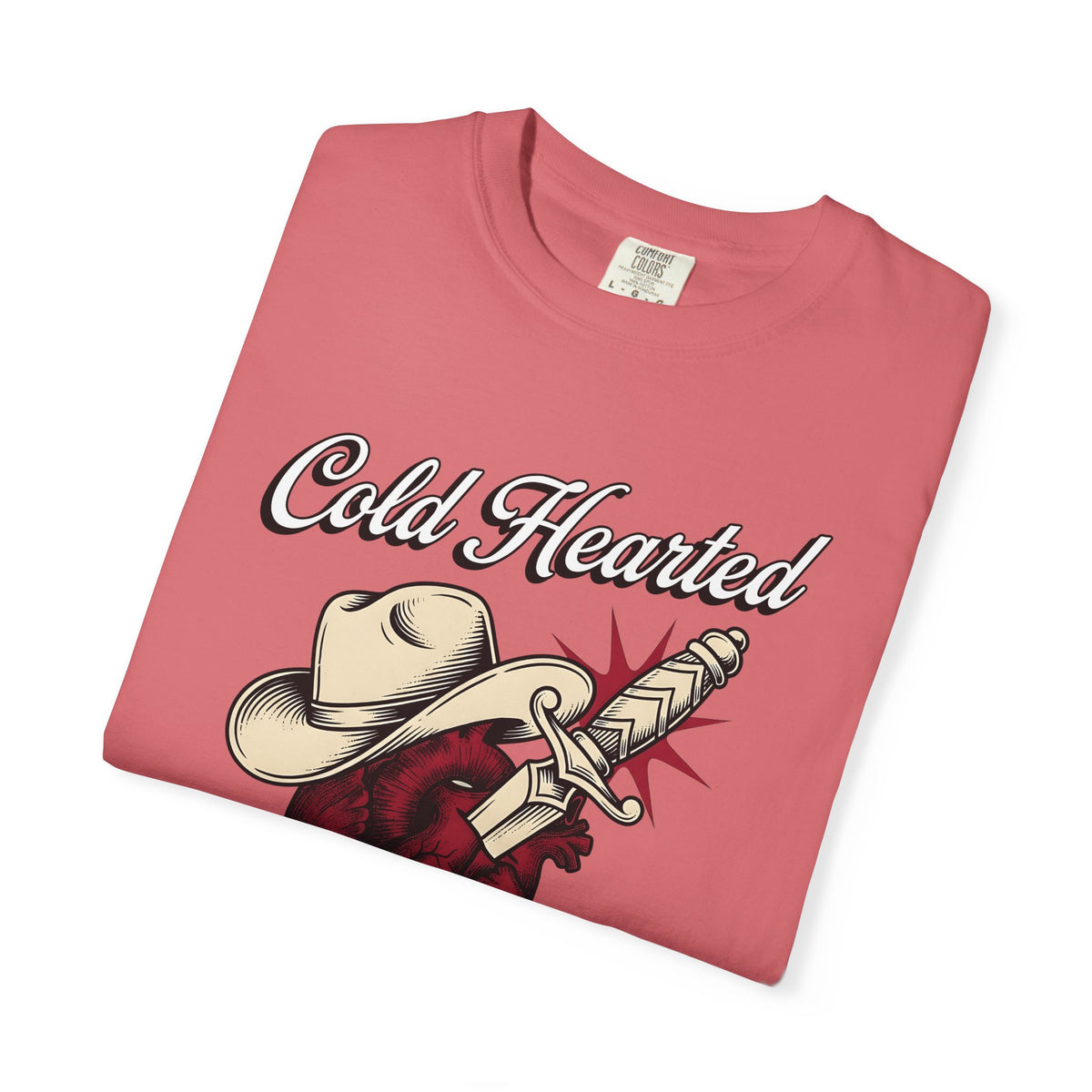 Heart Cowboy Hat T-Shirt Cowgirl Western Gift Women Tattoo T-Shirt Cowboy Hat T-Shirt Rodeo Fan Tattooed T-Shirt Country Graphic Vintage Dagger
