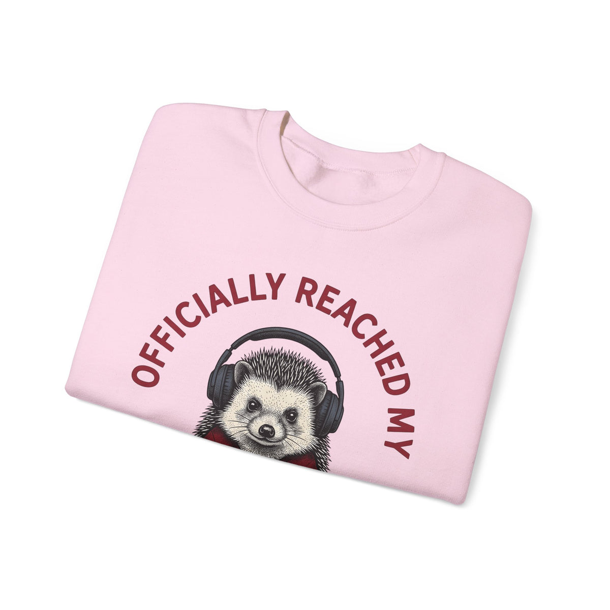 Hedgehog Headphones Sweatshirt Moms Animal Gift Women Quirky Sweatshirt Earphones Sweatshirt Mother Fan Earbud Graphic Retro Sweatshirt Vintage Sweatshirt Sweatshirt