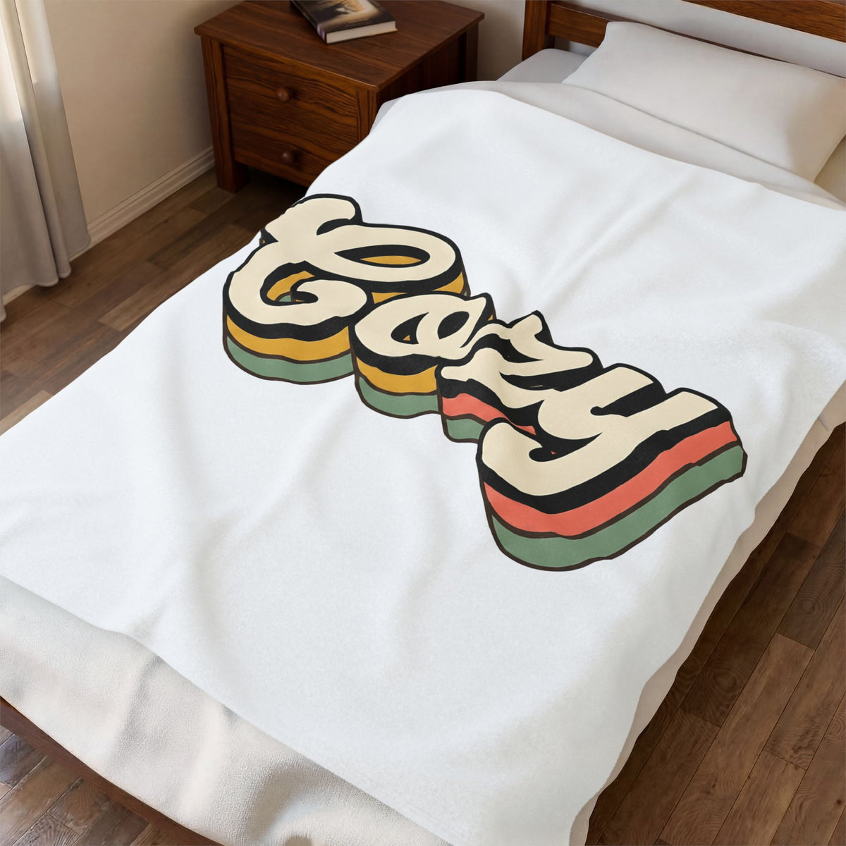 Old School Text Holiday Seasonal Gift Heavy Retro Typography Festive Fan Holiday Nostalgic Rainbow Blanket