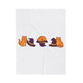 Ginger Cat Blanket Halloween Pet Gift Women Cute Blanket Kitty Blanket Horror Fan Cat Kawaii Blanket Animal Graphic Comic Magic Hat Blanket