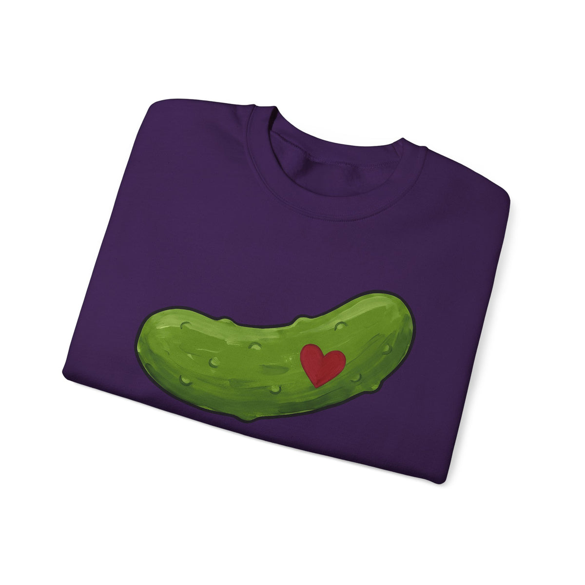 Pickle Illustration Sweatshirt Funny Gastronomy Gift Women Doodle Sweatshirt Dill Sweatshirt Humor Fan Cartoon Sweatshirt Food Graphic Outline Heart Shape