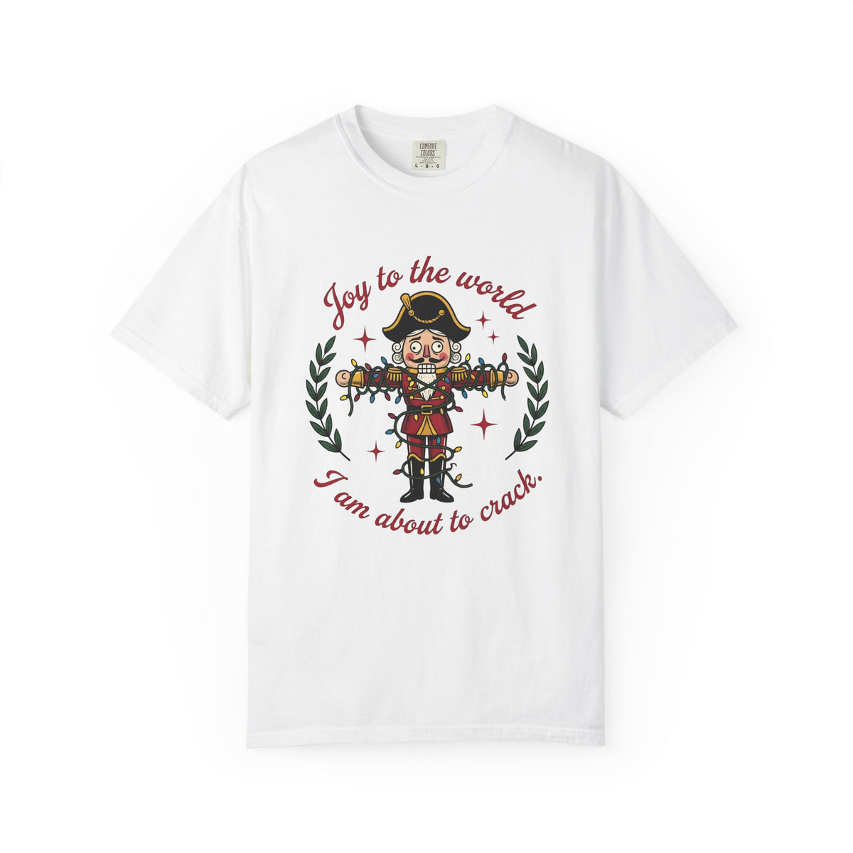 Nutcracker Illustration T-Shirt Christmas Comedy Gift Women Caricature T-Shirt Christmas Soldier T-Shirt Xmas Fan Cartoon T-Shirt Humor Graphic