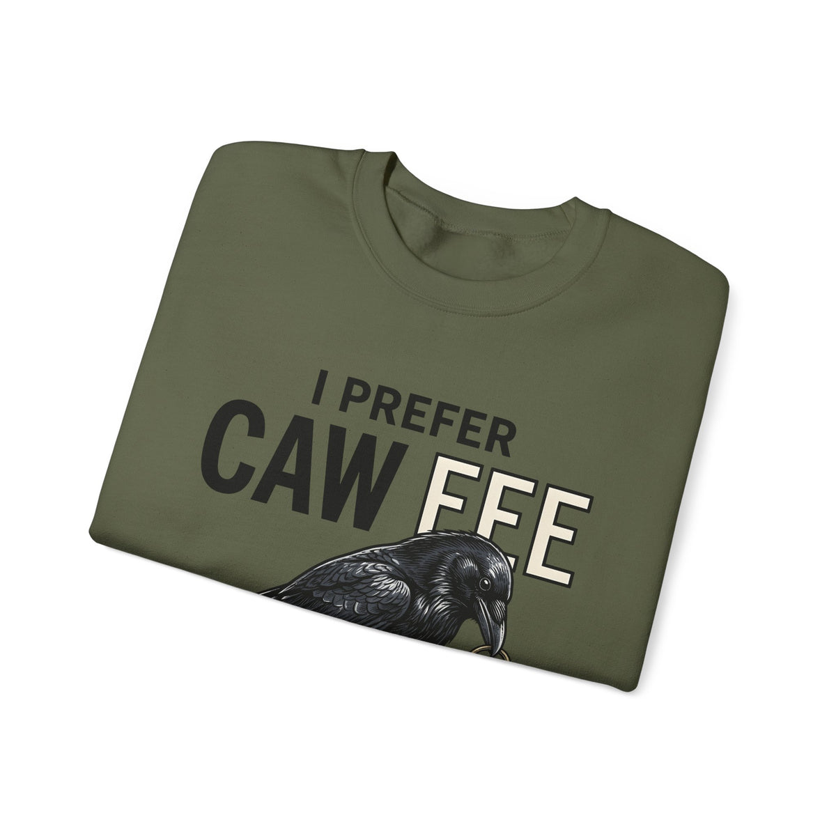 Crow Clock Sweatshirt Funny Espresso Gift Women Retro Sweatshirt Clock Sweatshirt Humor Fan Vintage Sweatshirt Coffee Graphic Sketch Stopwatch Sweatshirt
