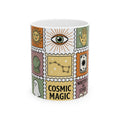 Magic Stamps Mug Halloween Zodiac Gift Women Hippie Mug Rubber Stamp Mug Horror Fan Psychedelic Mug Astrology Graphic Vintage