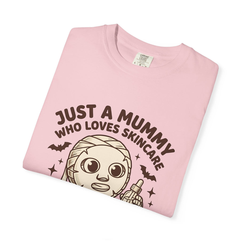 Mummy Costume T-Shirt Halloween Makeup Gift Women Animated T-Shirt Wrap T-Shirt Horror Fan Cartoon T-Shirt Cosmetics Graphic