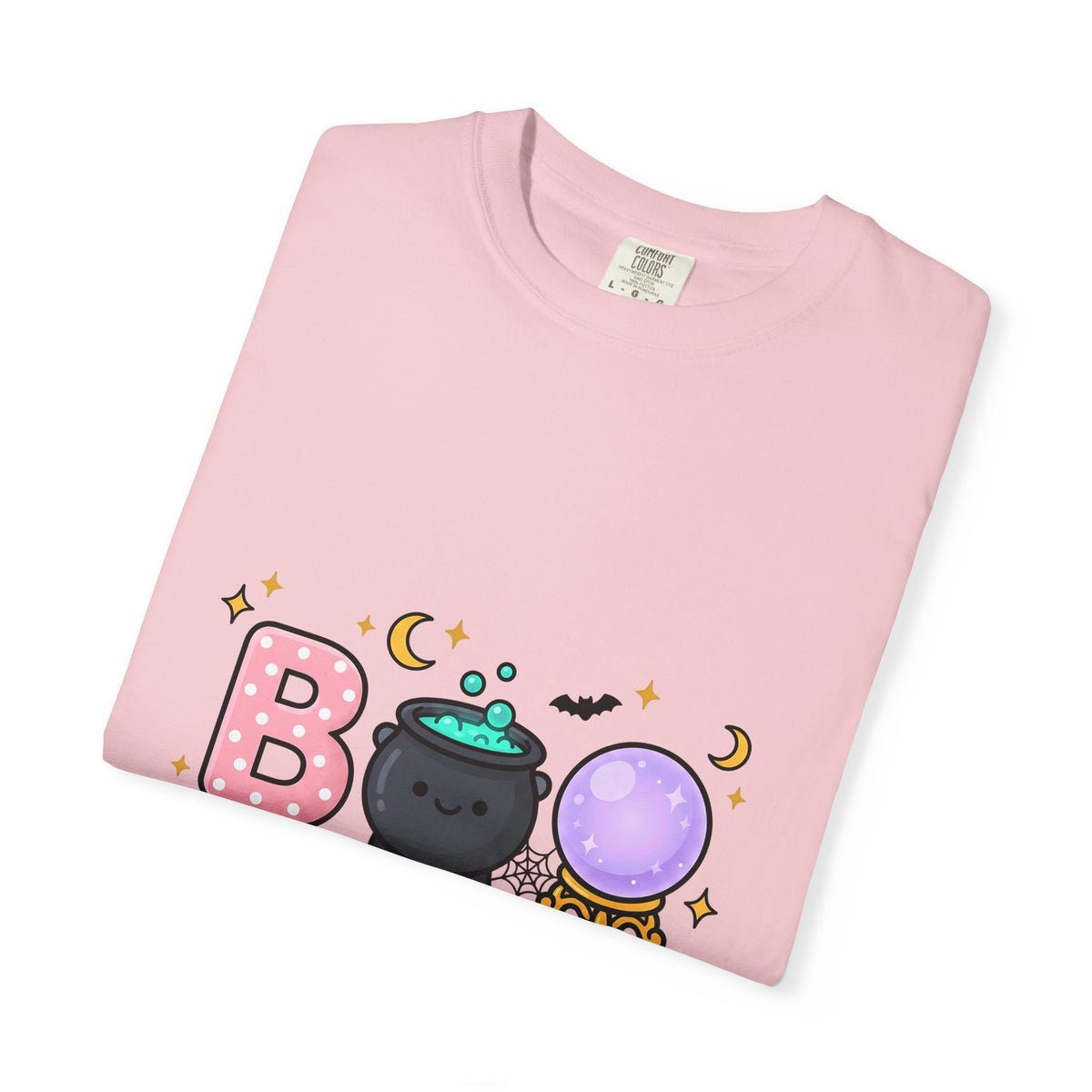 Witch Cauldron Halloween Spellcaster Gift Cute Cauldron Horror Fan Kawaii Warlock Comic Magic Orb T-Shirt