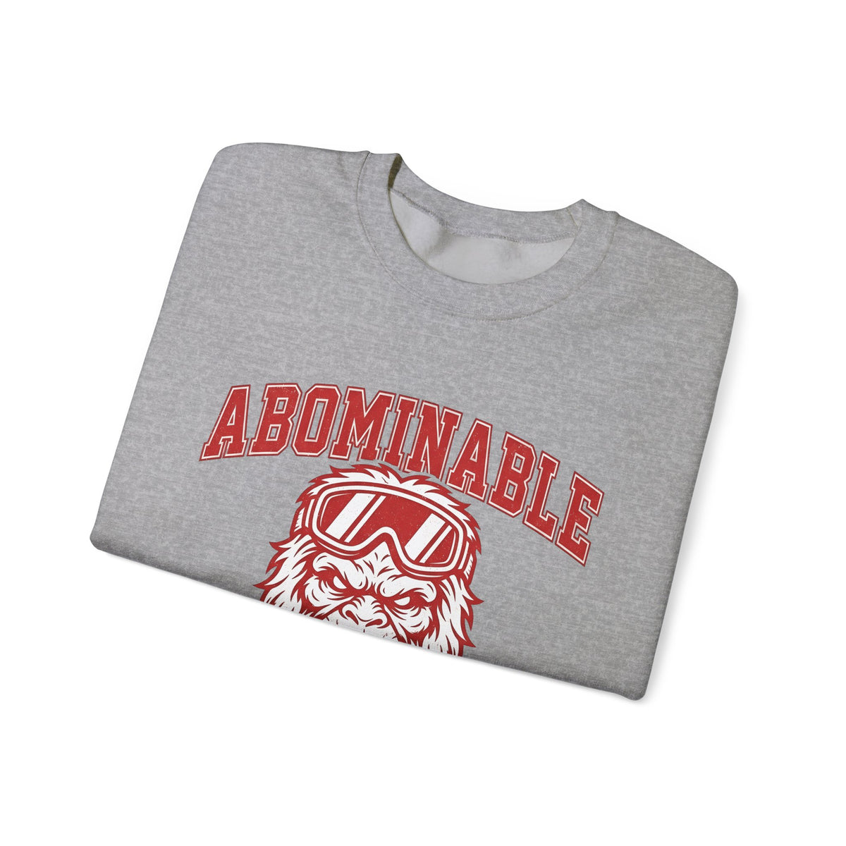 Abominable Snowman Face Sweatshirt Christmas Cold Gift Women Strong Sweatshirt Yeti Sweatshirt Xmas Fan Vintage Sweatshirt Frosty Graphic Antique Snow Goggles