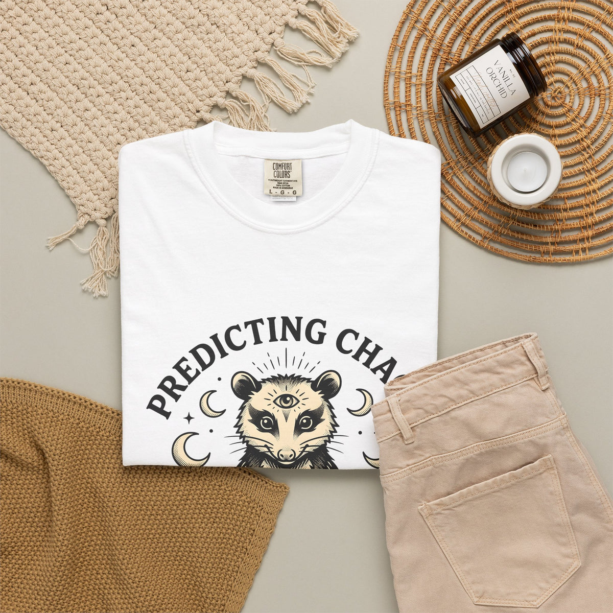 Peaceful Possum T-Shirt Possum Fauna Gift Women Mystical T-Shirt Opossum T-Shirt Possum Enthusiast Magical T-Shirt Wildlife Graphic Old School Moon