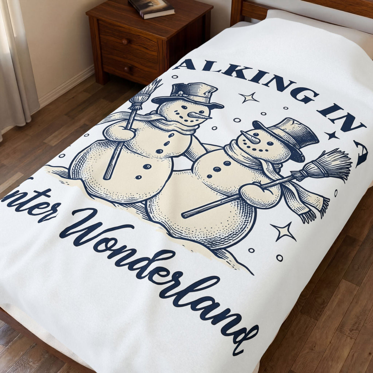 Snowman Twosome Blanket Christmas Cold Gift Women Handmade Blanket Frosty Blanket Xmas Fan Handmade Blanket Frosty Graphic Cartoon Glimmers Blanket