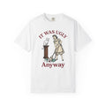 Pussycat Antique Maid T-Shirt Cat Satire Gift Women Classic T-Shirt Kitty T-Shirt Feline Fan Vintage T-Shirt Parody Graphic Line Art Broken Urn