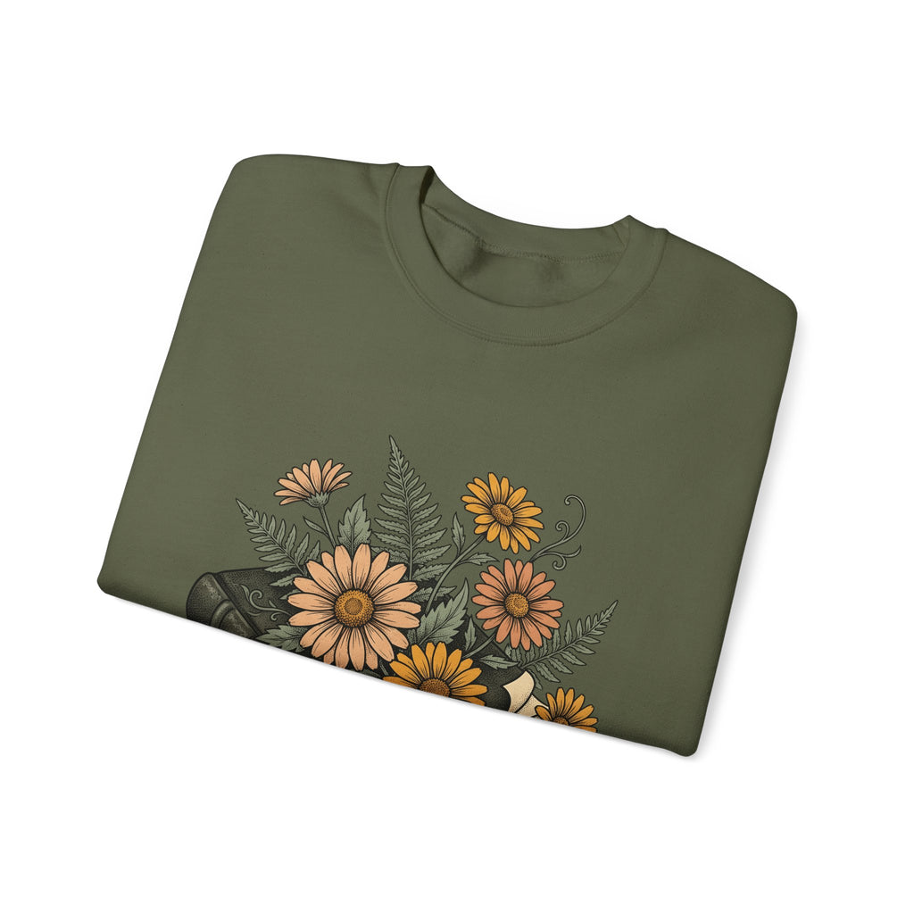 Botanical Book Sweatshirt Boho Chic Blossom Gift Women Plant Drawing Sweatshirt Floral Sweatshirt Bohemian Fan Illustrated Sweatshirt Flower Graphic Hand Drawn