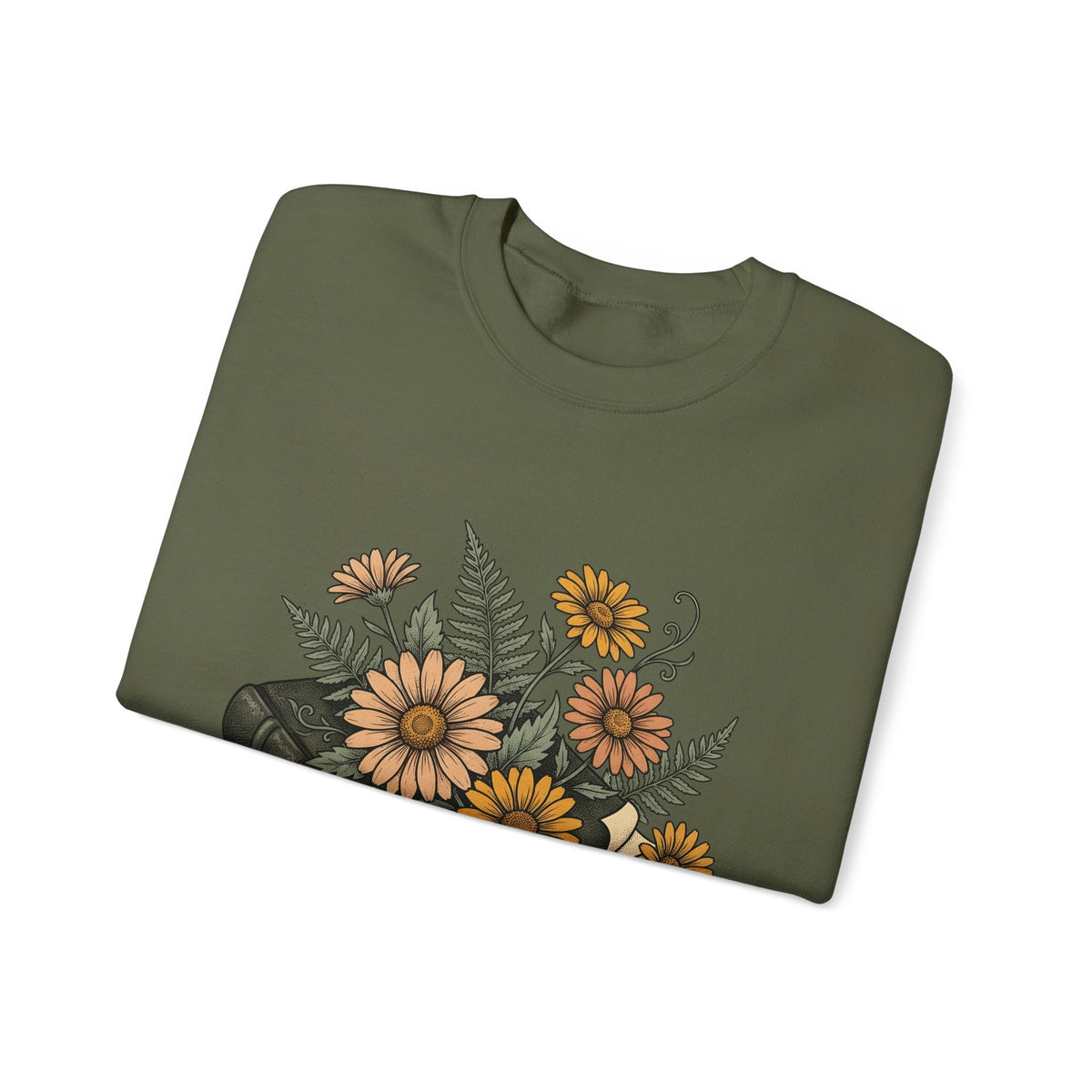 Botanical Book Sweatshirt Boho Chic Blossom Gift Women Plant Drawing Sweatshirt Floral Sweatshirt Bohemian Fan Illustrated Sweatshirt Flower Graphic Hand Drawn