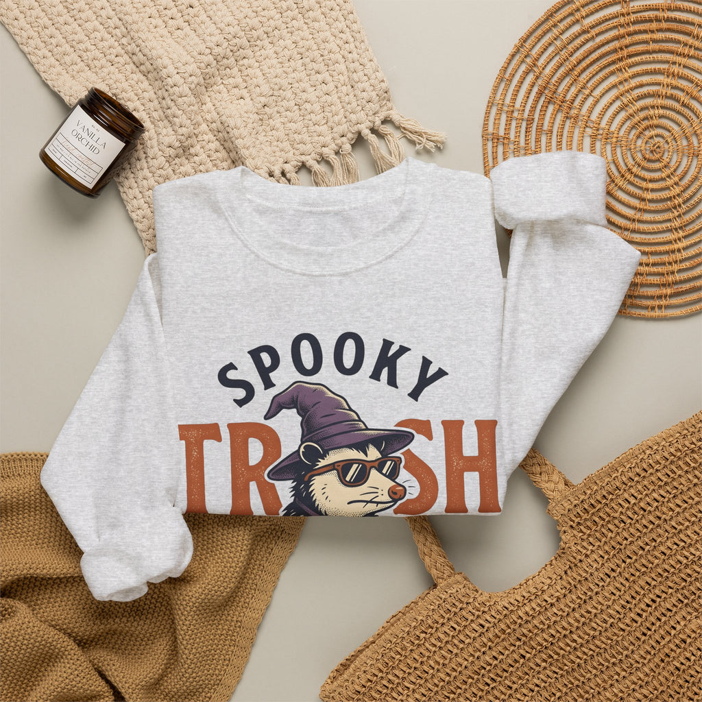 Possum Wizard Halloween Animal Gift Vintage Opossum Spooky Fan Retro Creature Hand Drawn Sweatshirt