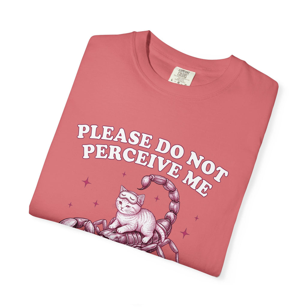 Cat Scorpion T-Shirt Cat Satire Gift Women Cartoon T-Shirt Scorpion T-Sh